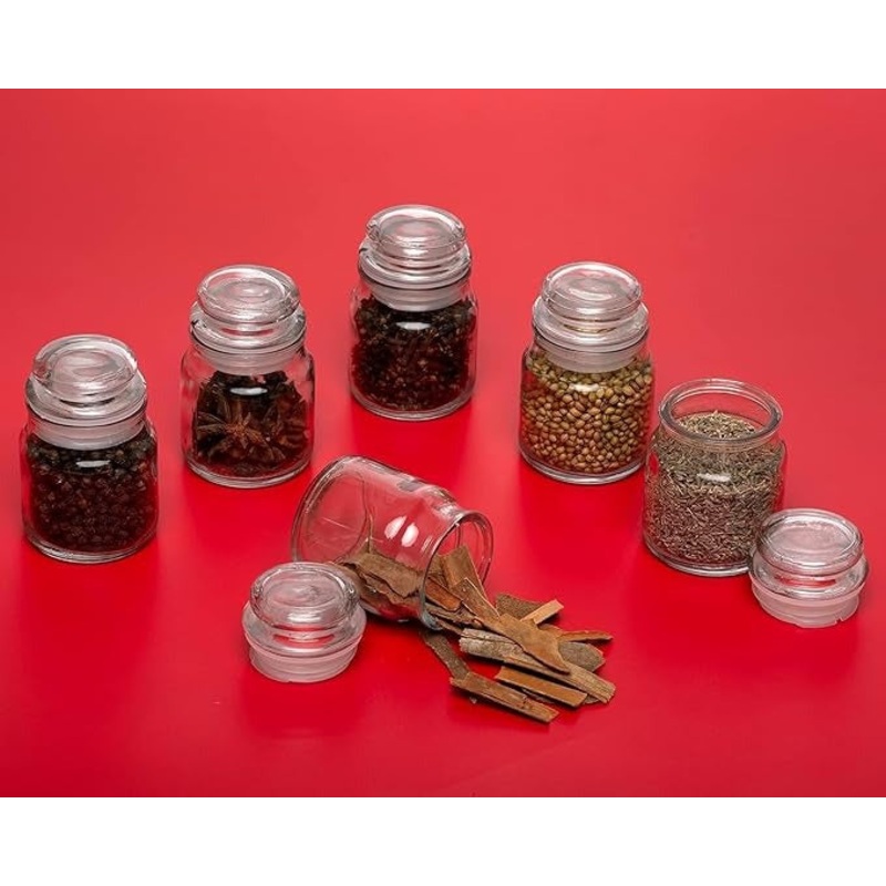 Mini Glass Spice Jars   150ml Containers for Spices, Herbs & Condiments (Pack Of 3)
