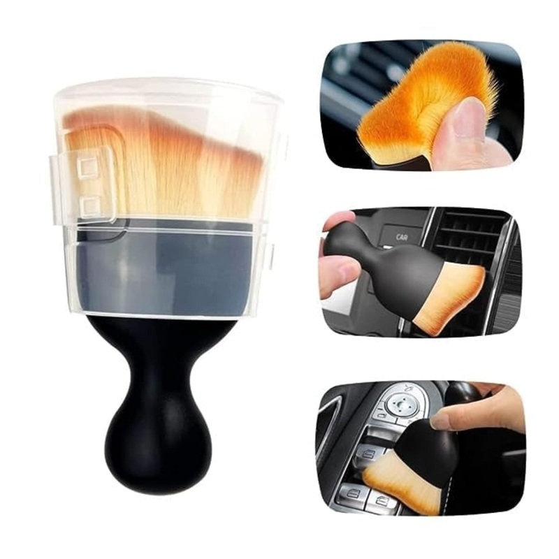 Multi-Purpose Soft Cleaning Brush  Compact Dust Remover for Car Interiors, Keyboards, Windows & Home Appliances