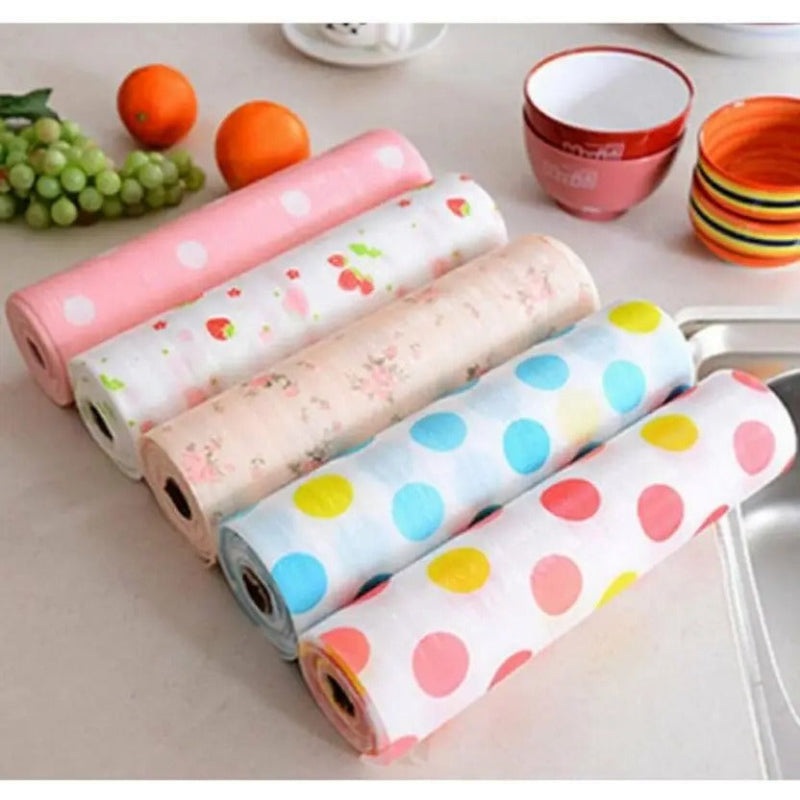 Non-Slip Place Mat Cushion Sheet – Waterproof Anti-Bacterial Cabinet Plastic Foam for Kitchen Drawers 1 Pcs (Random Print)