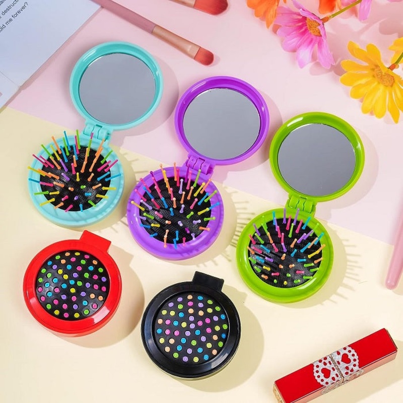 Portable Foldable Comb  Compact Hairbrush for Travel & Daily Use | Pocket-Sized Foldable Hair Comb for Women & Men (Random Color-Pack of 1)