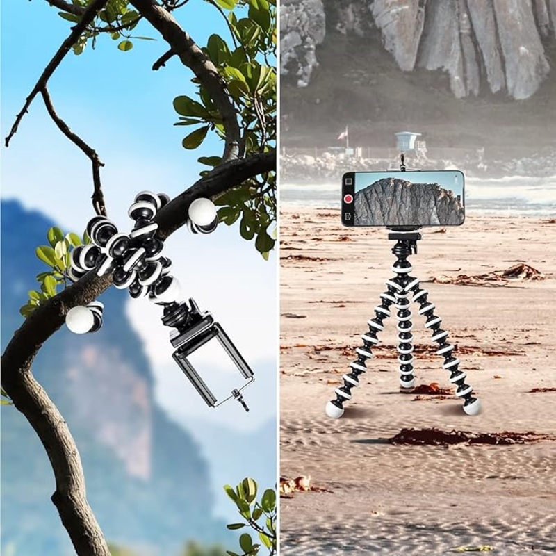 Portable Gorilla Tripod Stand with Adjustable Phone Holder  Ideal for Vlogging, Selfies & Time-Lapse Shots