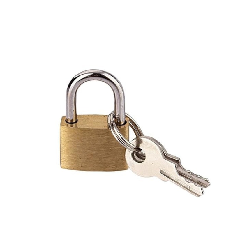 Small Size Solid Brass Lock  Ideal for Bags, Lockers & Drawers