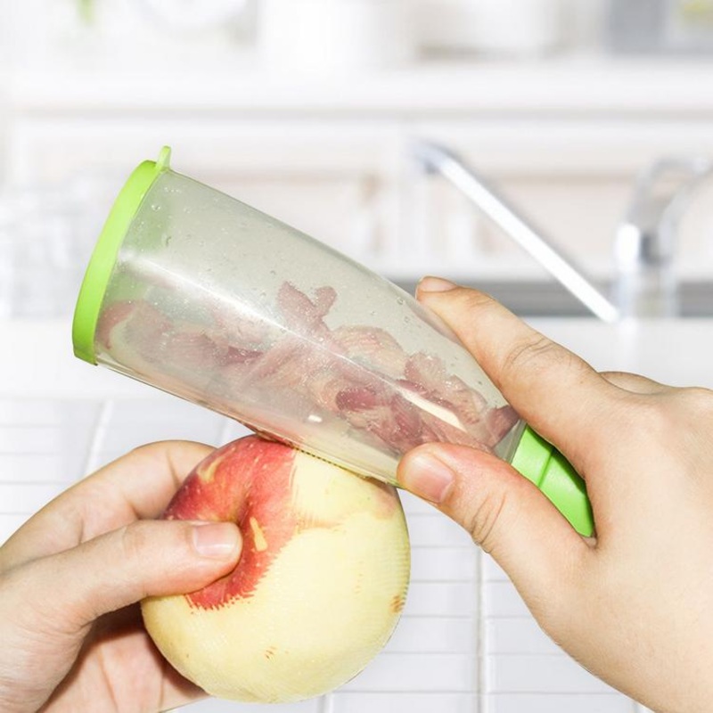Smart Vegetable Peeler with Container, Fruit Peeler with Container, Smart Stainless Steel Blade Peeler with ABS Container