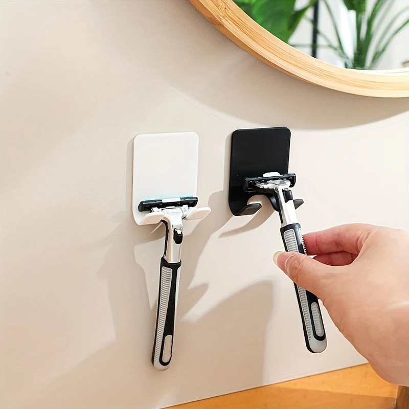 Square Razor Hook  Self-Adhesive Wall Holder for Bathroom & Kitchen (Random color – Pack of 1)