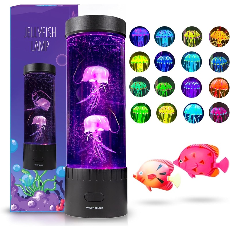 16 Color Changing Jellyfish Lava Lamp for Sensory Room LED Lights