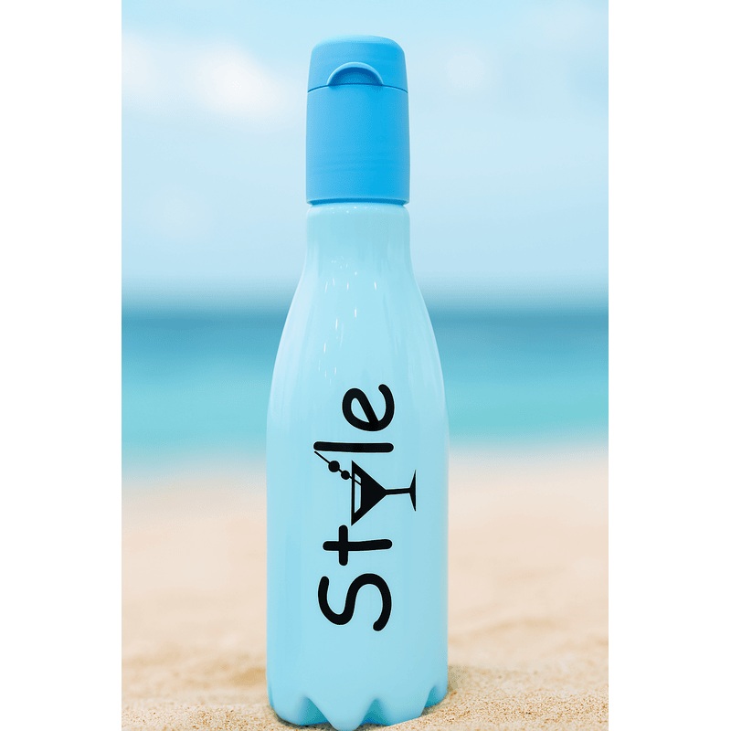 2 Pcs : Style-Printed BPA-Free Water Bottle – 1000 ml (Random Color)