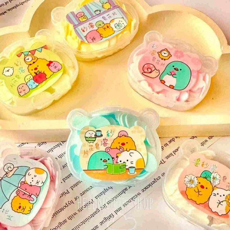 Mini Bear Case Paper Soap   Pocket-Friendly Travel Soap in Mini Case