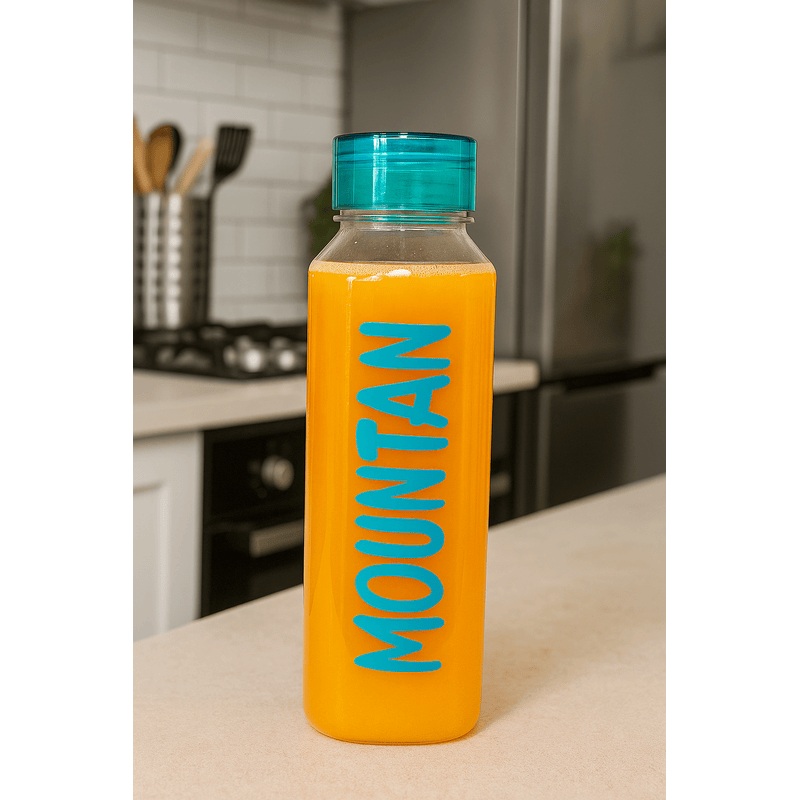 Mountan Square Water Bottle  500 ml BPA-Free Plastic With Leakproof Cap (Pack of 1 )