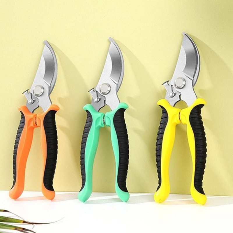 Multifunctional Stainless Steel Garden Scissors, Stainless Steel Outdoor Garden Pruning Scissors, Multi-Functional Fruit Branch Scissors, Gardening Picking Fruit Scissors