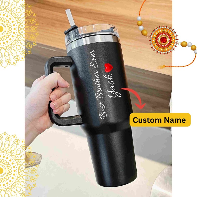 Rakhi Gift for Brother: Customized Tumbler with Love, 1200 ml Flowstate Tumbler