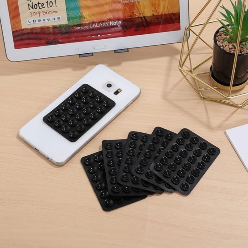 Silicone Suction Phone Case  Hands-Free Anti-Slip Mobile Stand Cover (Random Color-Pack of 3 Pcs)
