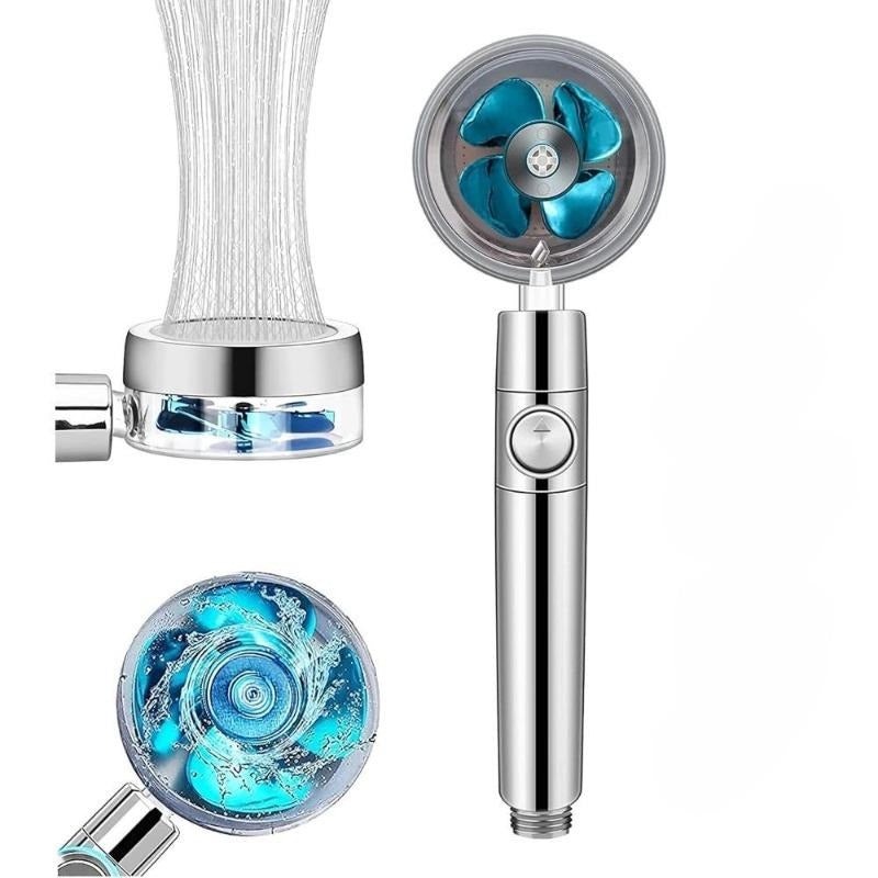Turbocharged High-Pressure Water-Saving Shower – 360 Rotating Water Shower Head with Pause Switch