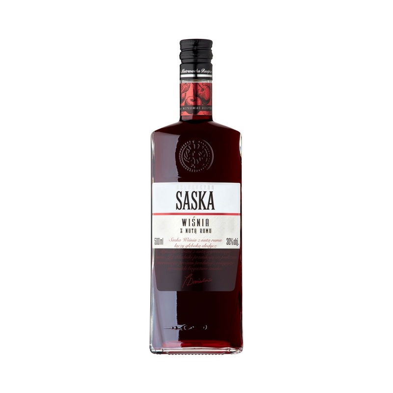 Saska Cherry With a Hint of Rum Vodka Liqueur (Winia z Nut Rumu) 50cl / 30%