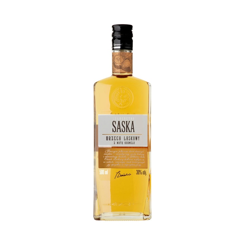 Saska Hazelnut with a Hint of Caramel Vodka Liqueur (Orzech Laskowy z Nut Karmelu) 50cl / 30%