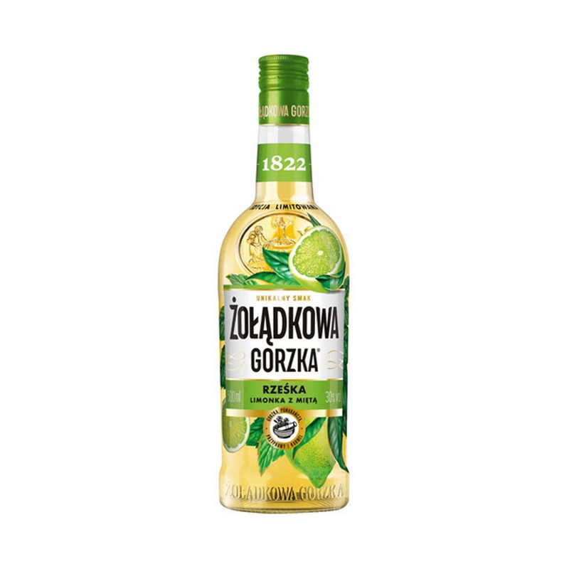 Zoladkowa Gorzka Lime and Mint Vodka Liqueur (Rzeka Limonka z Mit) 50cl / 30%