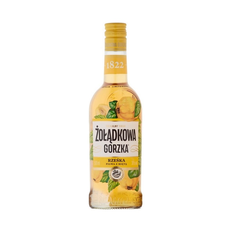 Zoladkowa Gorzka Quince and Mint Vodka Liqueur (Rzeka Pigwa z Mit) 50cl / 30%