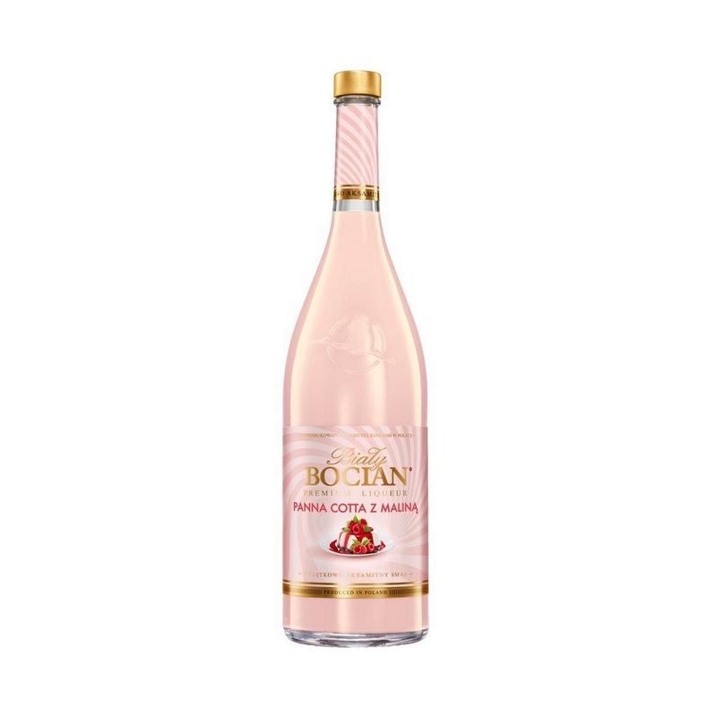 Bialy Bocian Panna Cotta with Raspberry Vodka Liqueur (Panna Cotta z Malin) 50cl / 16%