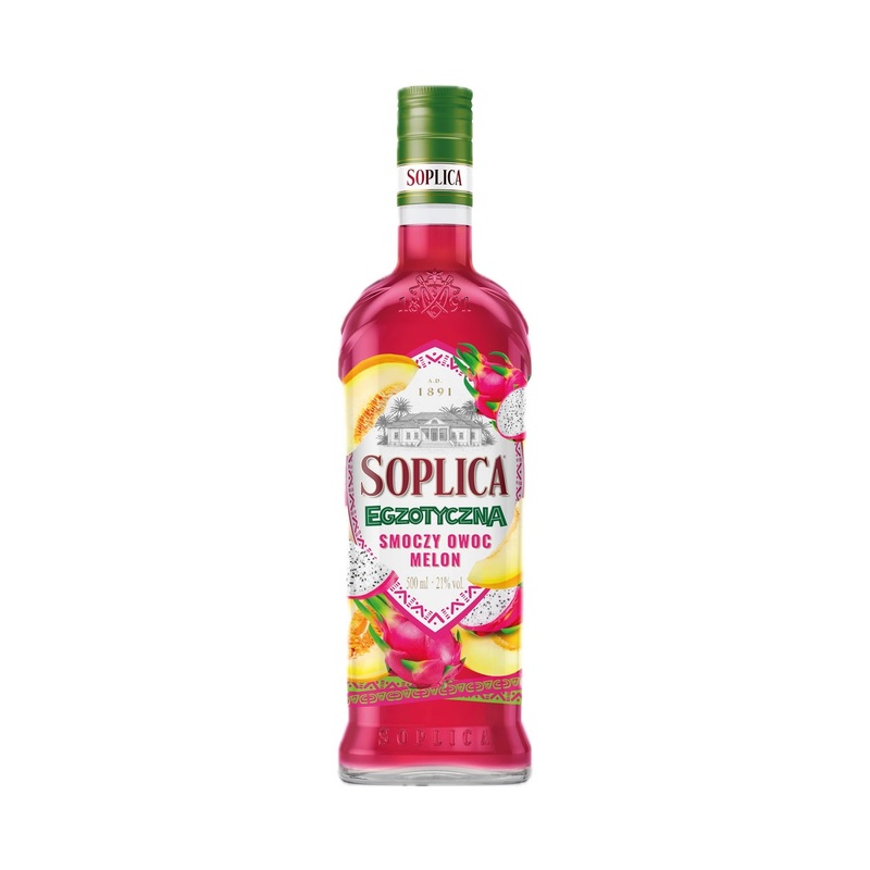 Soplica Exotic Dragon Fruit and Melon Vodka Liqueur (Egzotyczna Smoczy OwocMelon) 50cl / 21%