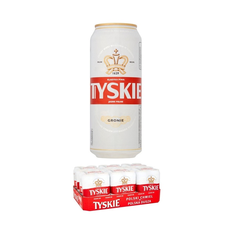 Tyskie Premium Polish Lager Beer (Multipack) 24 x 500ml / 5.0%