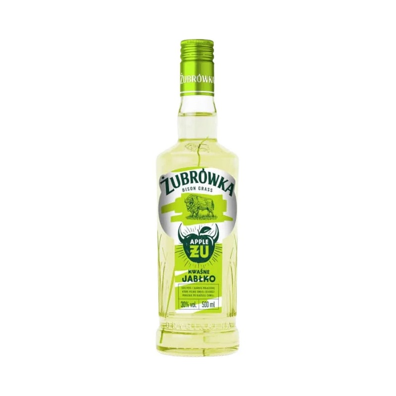 Zubrowka U Sour Apple Vodka Liqueur (Kwane Jabko) 50cl / 30%