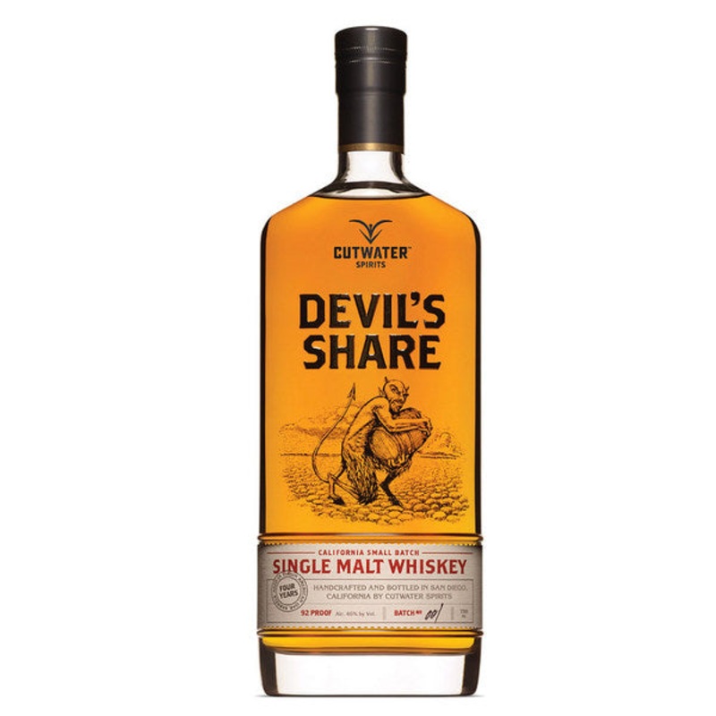 Cutwater Devil’s Share Single Malt Whiskey – 750ml