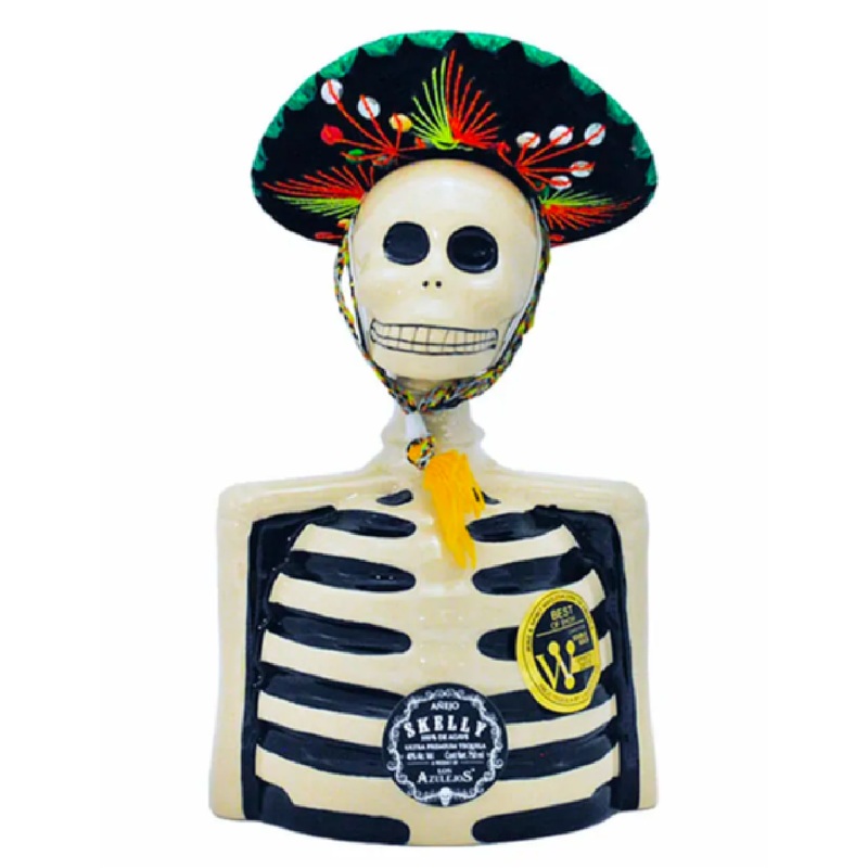Los Azulejos Skelly Anejo Tequila – 750ml