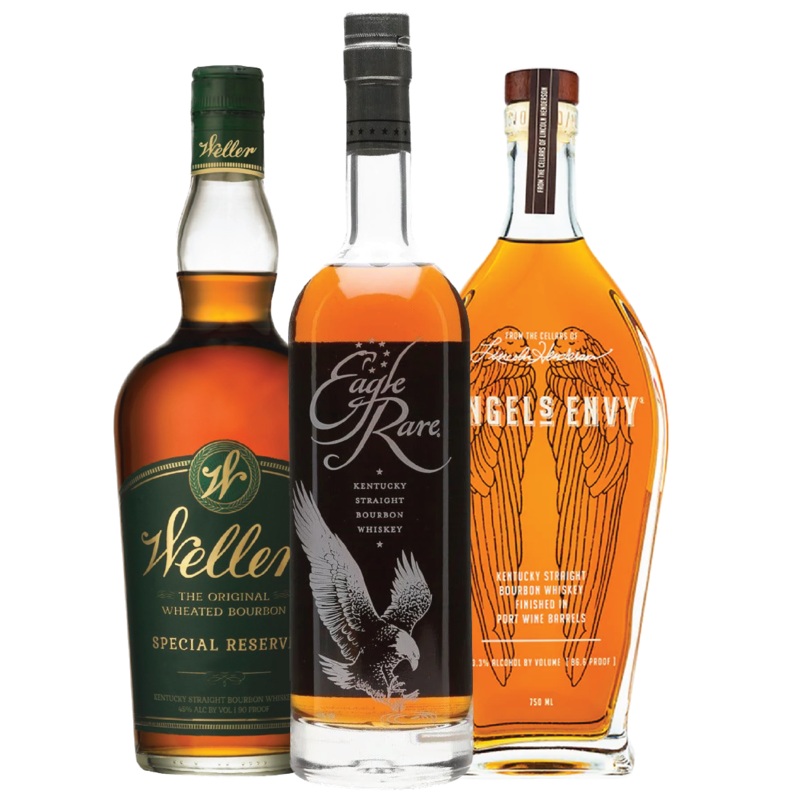 Weller Special Reserve, Eagle Rare and Angel’s Envy Bourbon Package