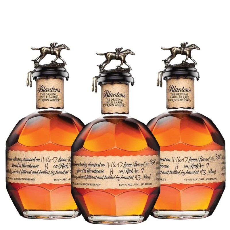 3 Bottles of Blanton’s Single Barrel Bourbon Bundle – 750ml