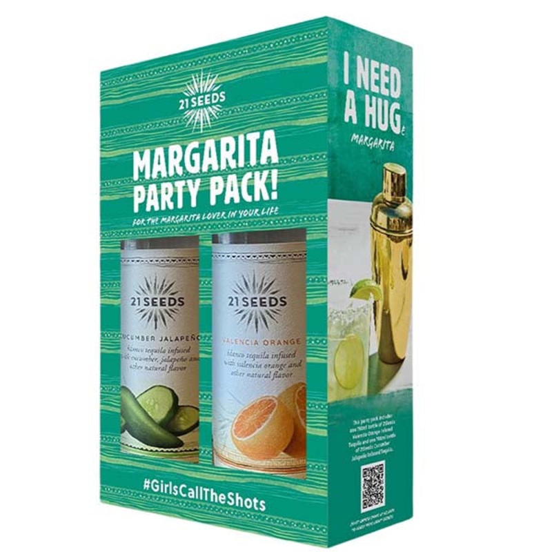 21 Seeds Margaritas Lover Tequila Pack 1ea-Valencia Orange/Cucumber Jalapeo