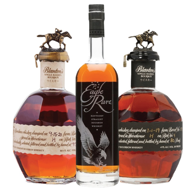 Blanton’s Red Edition Bourbon, Blanton’s Single Barrel Black Label, Eagle Rare Bourbon Bundle