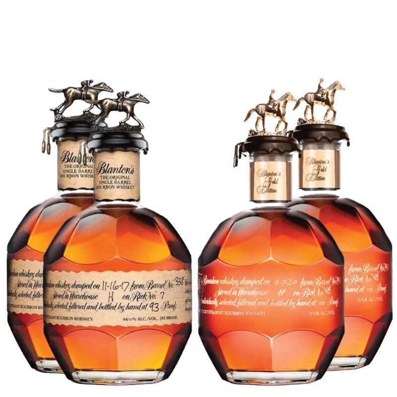 2 Blanton’s Single Barrel & 2 Blantons Gold Edition Bundle