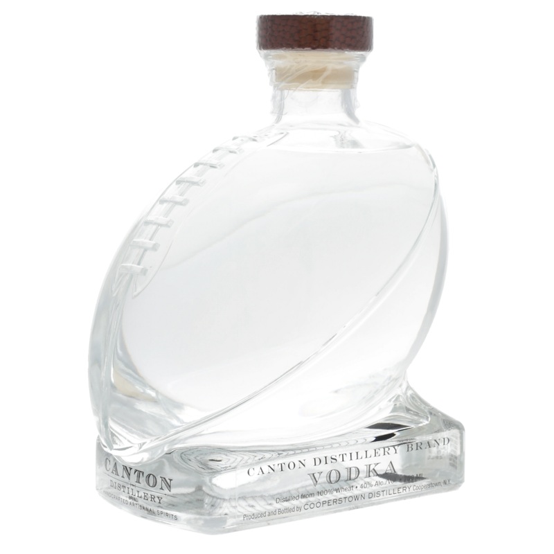 Canton Distillery Vodka in a Football Decanter