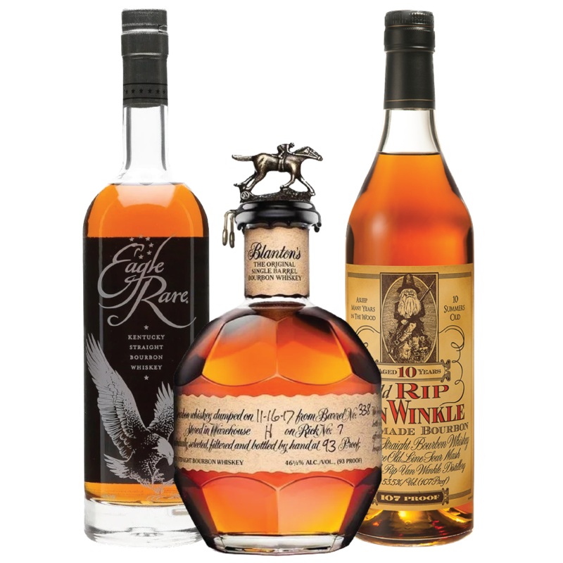 Eagle Rare, Blanton’s Single Barrel and Old Rip Van Winkle Bundle