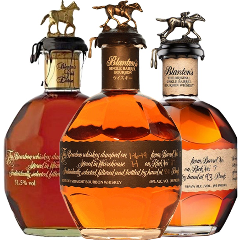 Blanton’s Red Edition, Blanton’s Single Barrel Black Label and Blanton’s Gold Edition Bundle