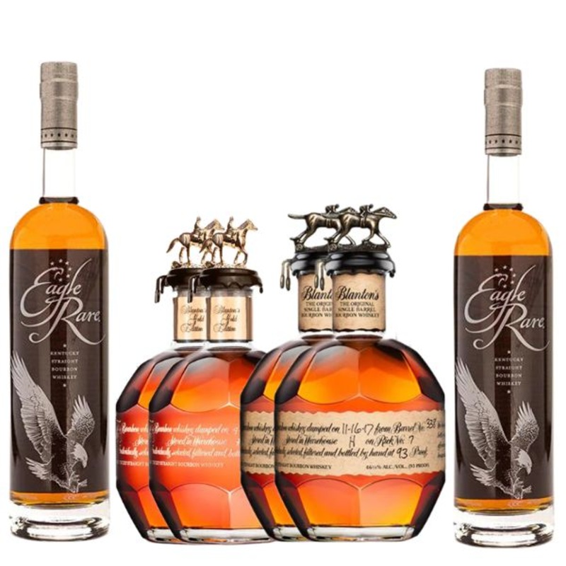 2 Eagle Rare, 2 Blantons Gold and 2 Blanton’s Single Barrel Bourbon Bundle