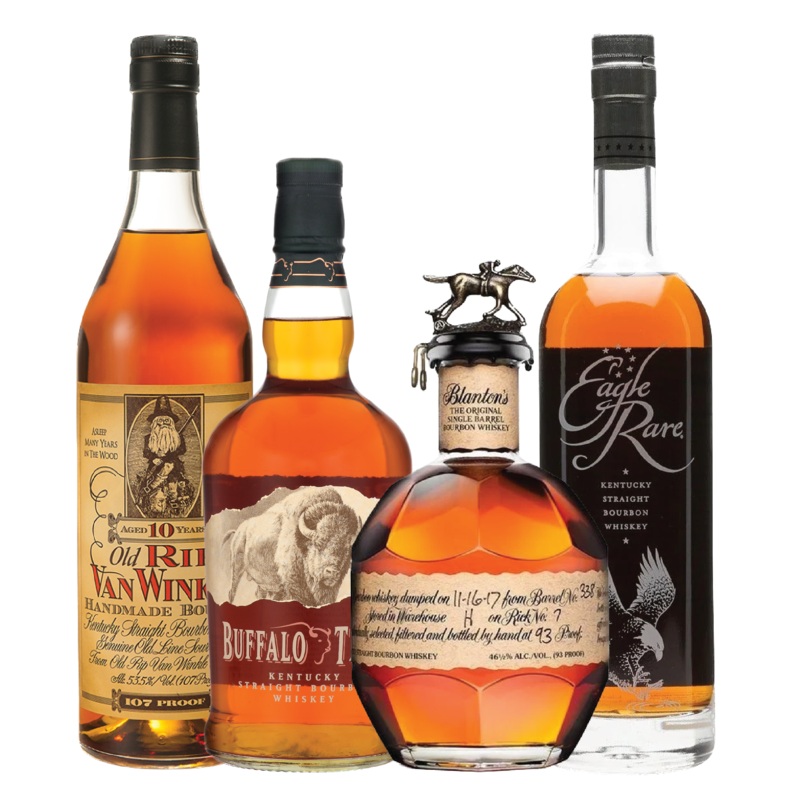 Buffalo Trace, Blanton’s Single Barrel, Eagle Rare and Pappy Van Winkle 10 Bundle