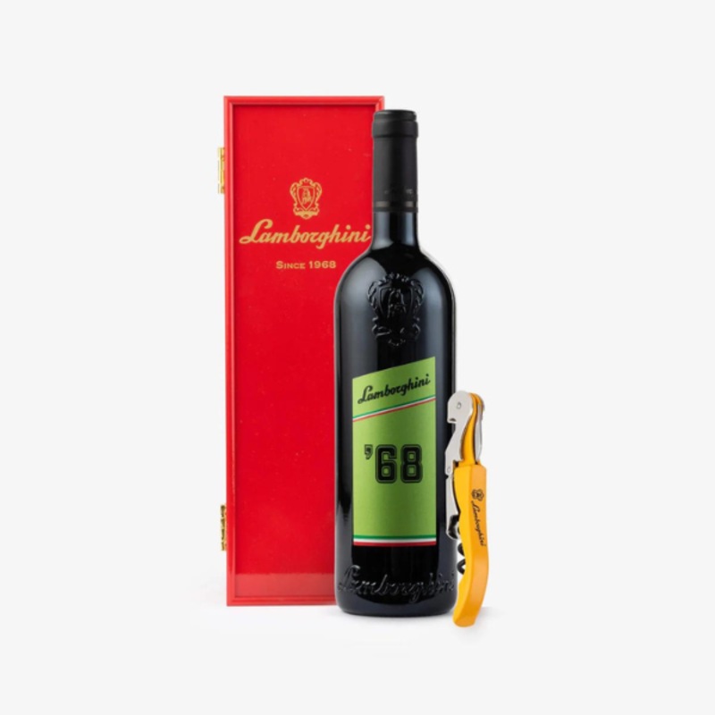 Lamborghini Gift Box with Corkscrew and Wine 750ml