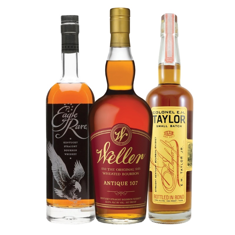 W.L. Weller 12 Year Old, Colonel E.H Taylor Small Batch and Eagle Rare Bourbon Bundle