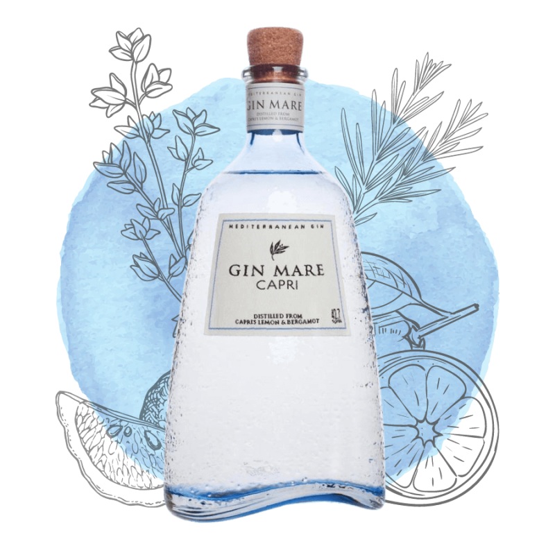 Gin Mare Capri, Mediterranean Gin 42,7% 70 cl.