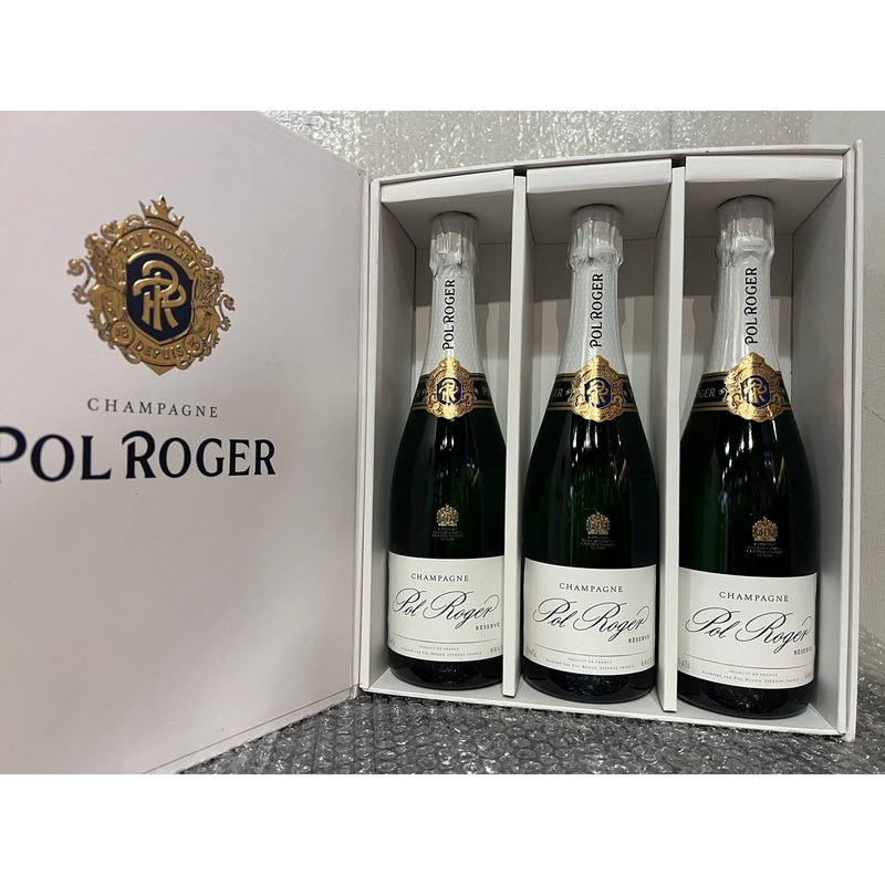 Pol Roger gaveske indeholdende 3 flasker champagner
