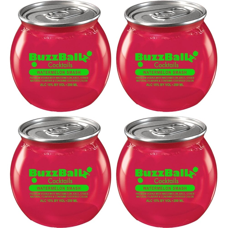 Buzzballz Watermelon Smash Pre-Mixed Cocktails 4-Pack