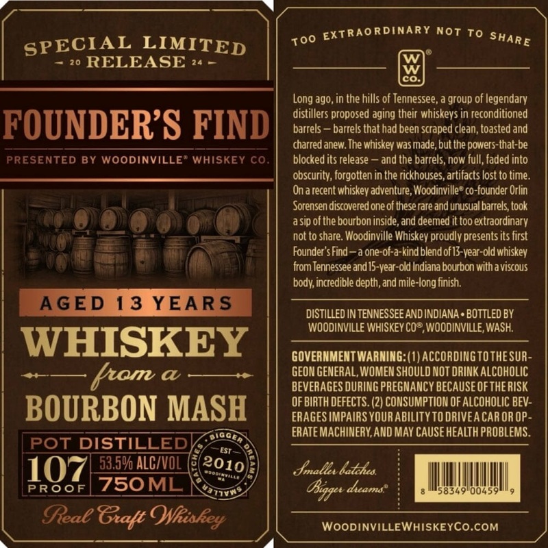 Woodinville Founders Find 13 Year Old Bourbon