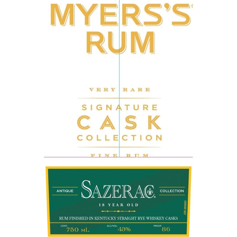 Myerss Rum Signature Cask Collection – Sazerac Barrel Finished