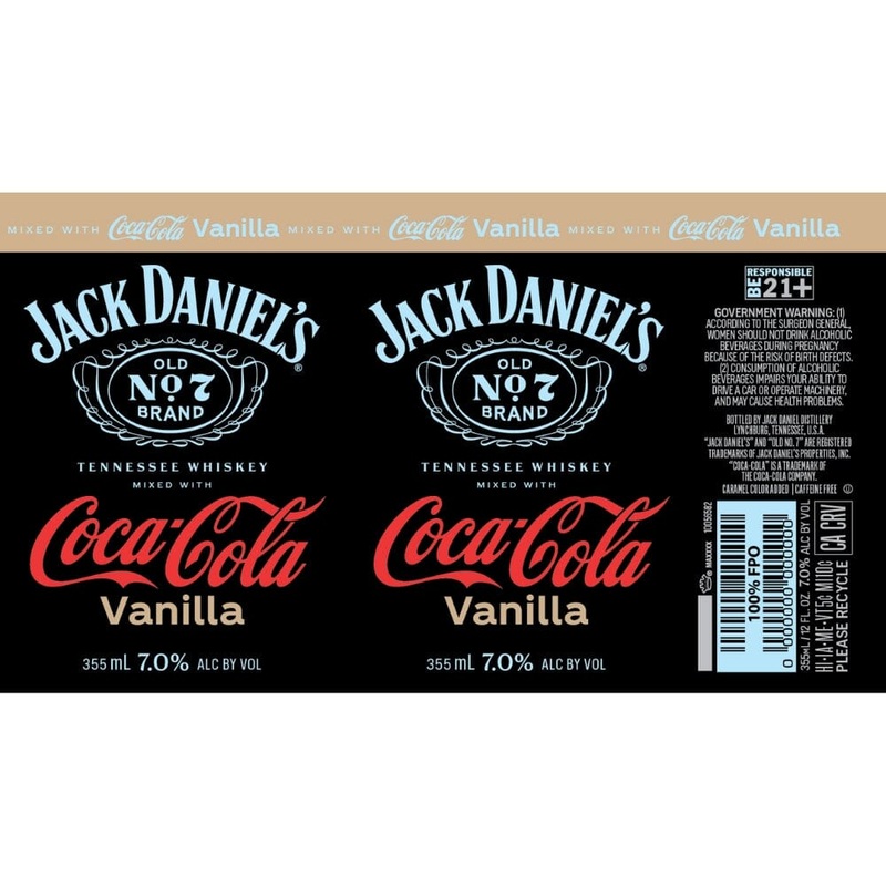 Jack Daniel’s Coca Cola Vanilla Canned Cocktail