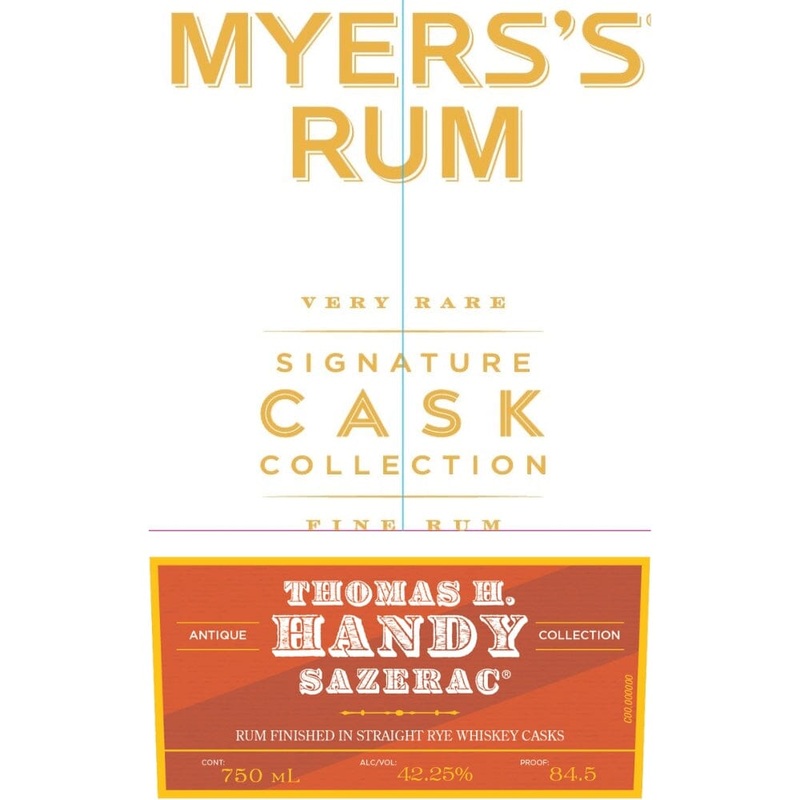 Myerss Rum Signature Cask Collection – Thomas H. Handy Sazerac Barrel Finished