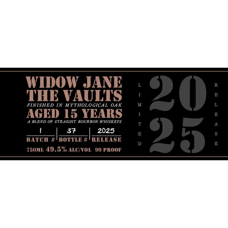 Widow Jane The Vaults 15 Year Old 2025 Edition