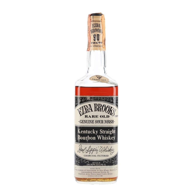 Ezra Brooks Rare Old 7 Year 1960s Vintage Kentucky Straight Bourbon