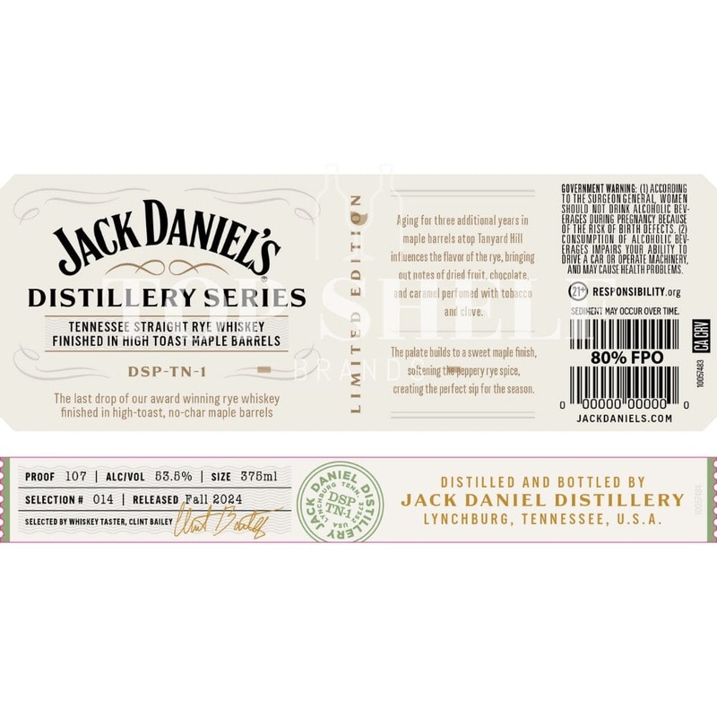 Jack Daniels Distillery Series No. 14 High Toast Maple Finished Rye