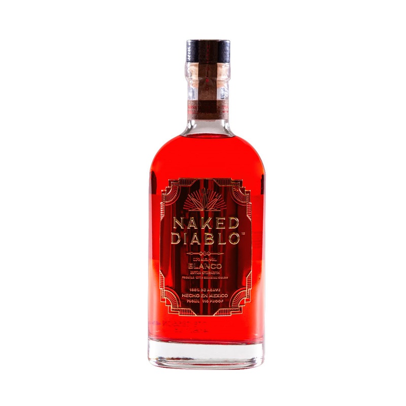 Naked Diablo Blanco Extra Strength Tequila with Carmine Color