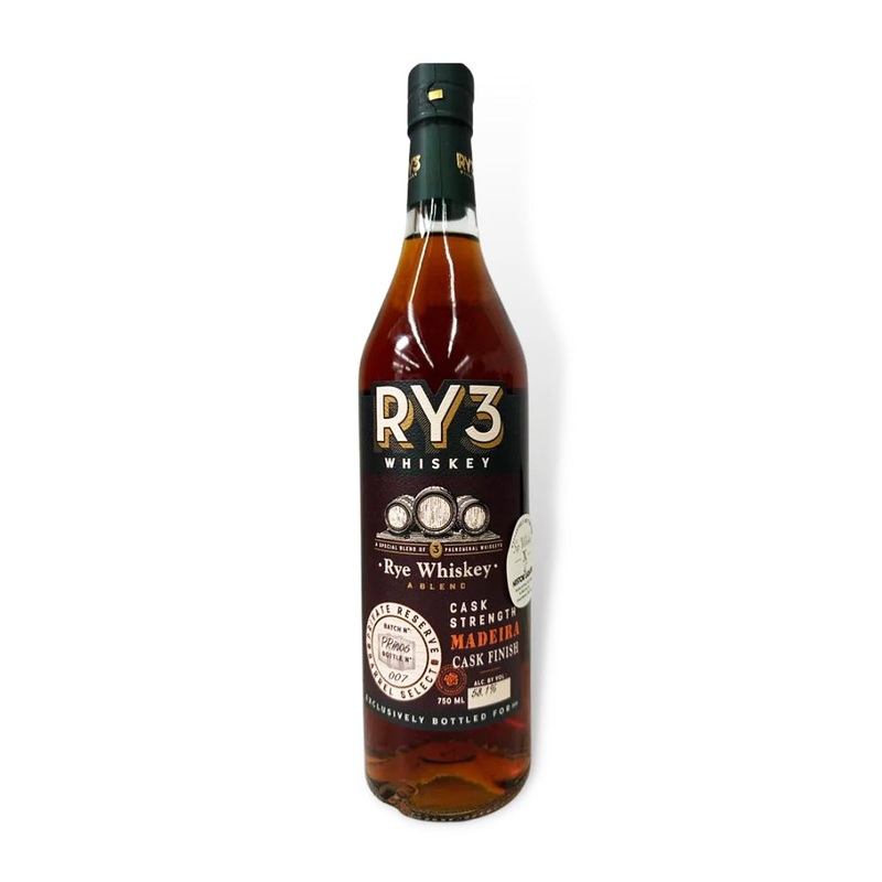 RY3 Rye Whiskey Cask Strength Madeira Cask Finish ‘Sip Whiskey X Nestor Liquor’ Private Selection 750ML